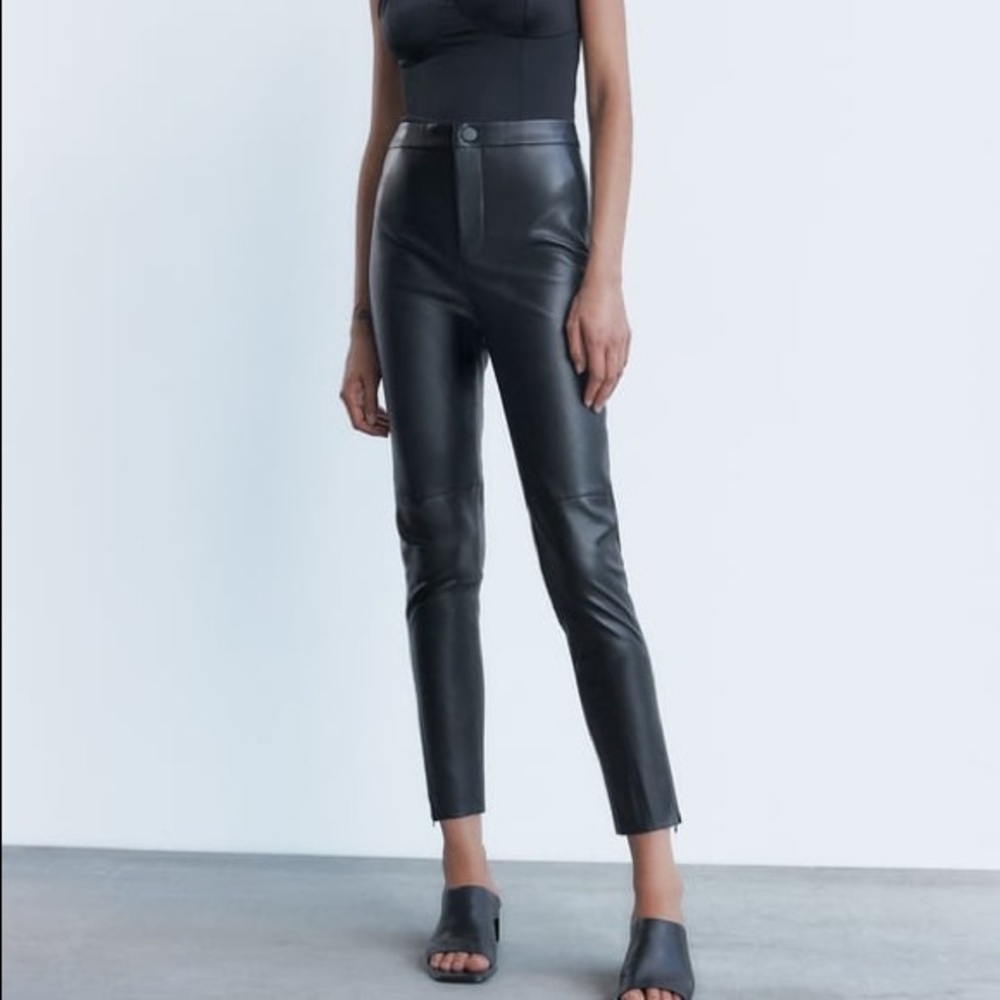Zara faux leather leggings